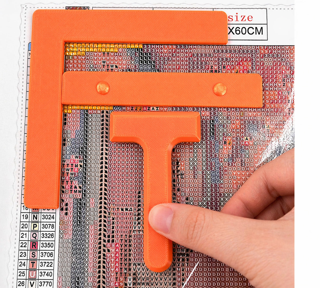 Diamond Painting Tool Set 3 Piece, Diamond Art Ruler & Drill Straightener, Alignment Tools for Diamond Painting, DIY Craft Accessories