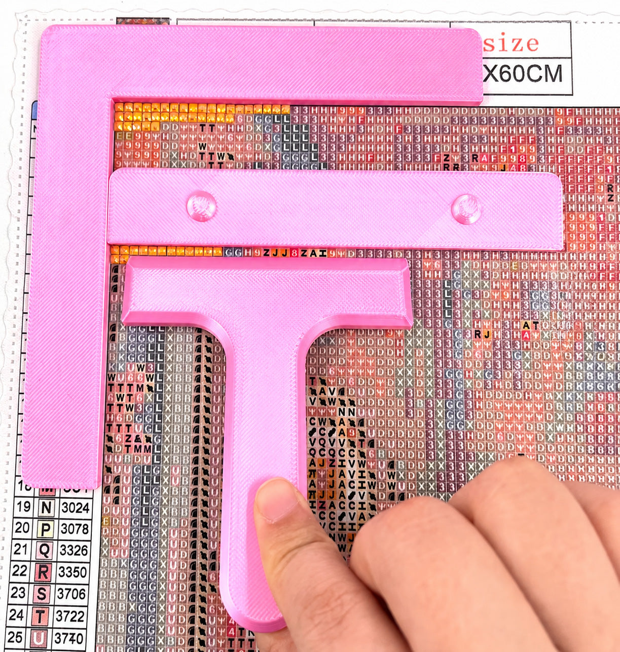 Diamond Painting Tool Set 3 Piece, Diamond Art Ruler & Drill Straightener, Alignment Tools for Diamond Painting, DIY Craft Accessories