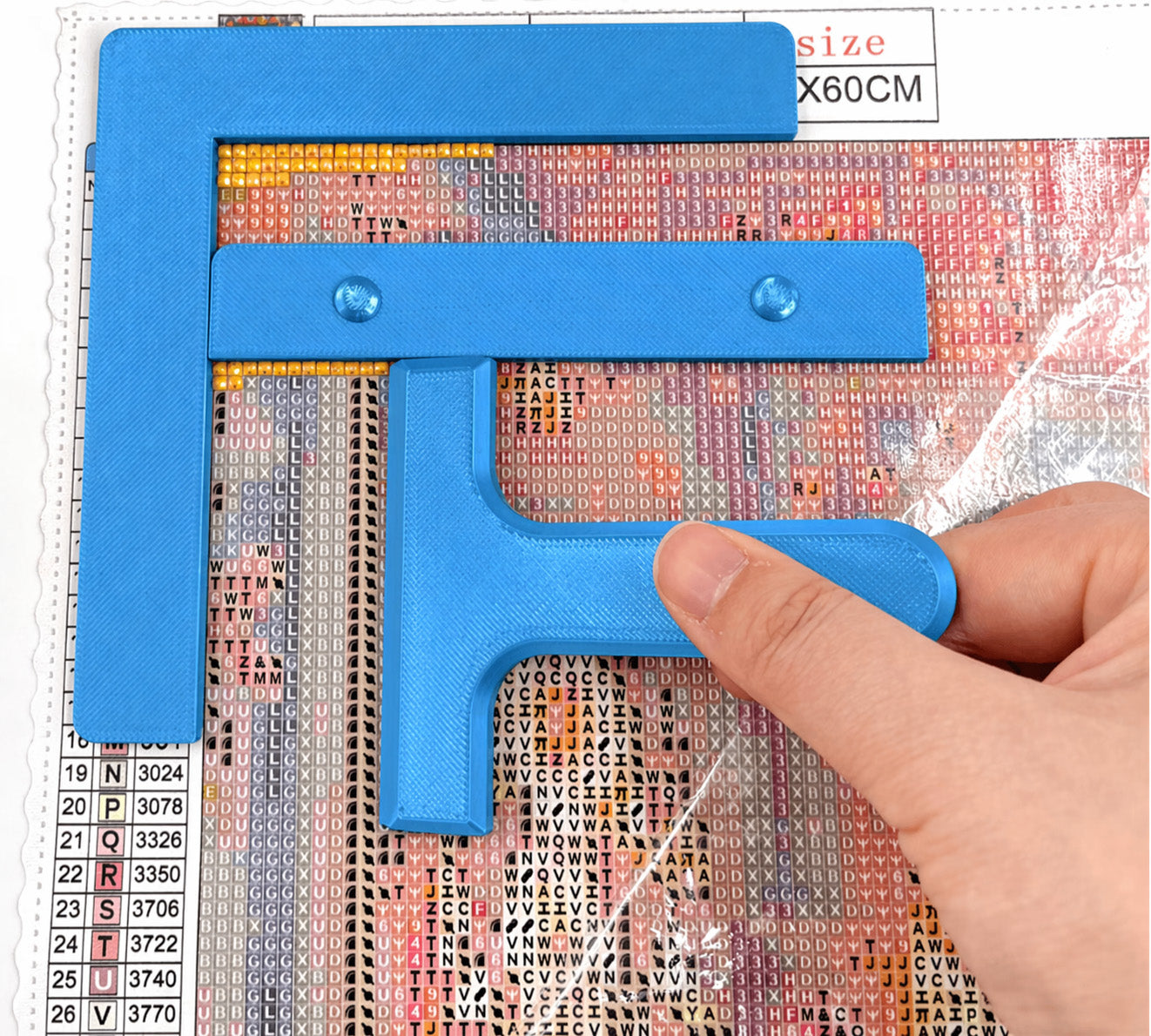 Diamond Painting Tool Set 3 Piece, Diamond Art Ruler & Drill Straightener, Alignment Tools for Diamond Painting, DIY Craft Accessories