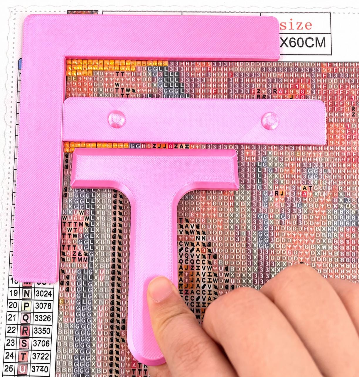 Diamond Painting Tool Set 3 Piece, Diamond Art Ruler & Drill Straightener, Alignment Tools for Diamond Painting, DIY Craft Accessories