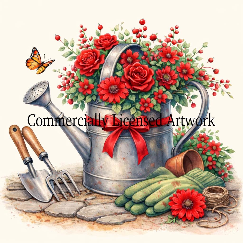 Floral Diamond Painting Kit Cottage Garden, Round Drill 40x40cm Full Drill Diamond Art for Adults, DIY Craft Kit, Kitchen Wall Decor Gift