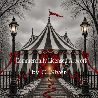 Gothic Circus Diamond Painting Kit – The Winter Big Top | 55x55cm Full Drill, Round Drill