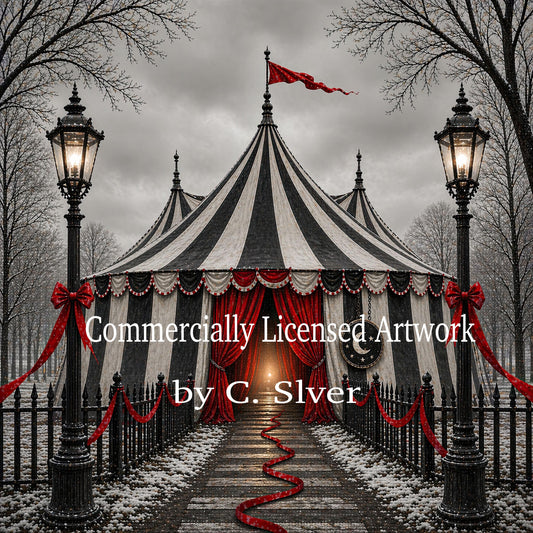 Gothic Circus Diamond Painting Kit – The Winter Big Top | 55x55cm Full Drill, Round Drill