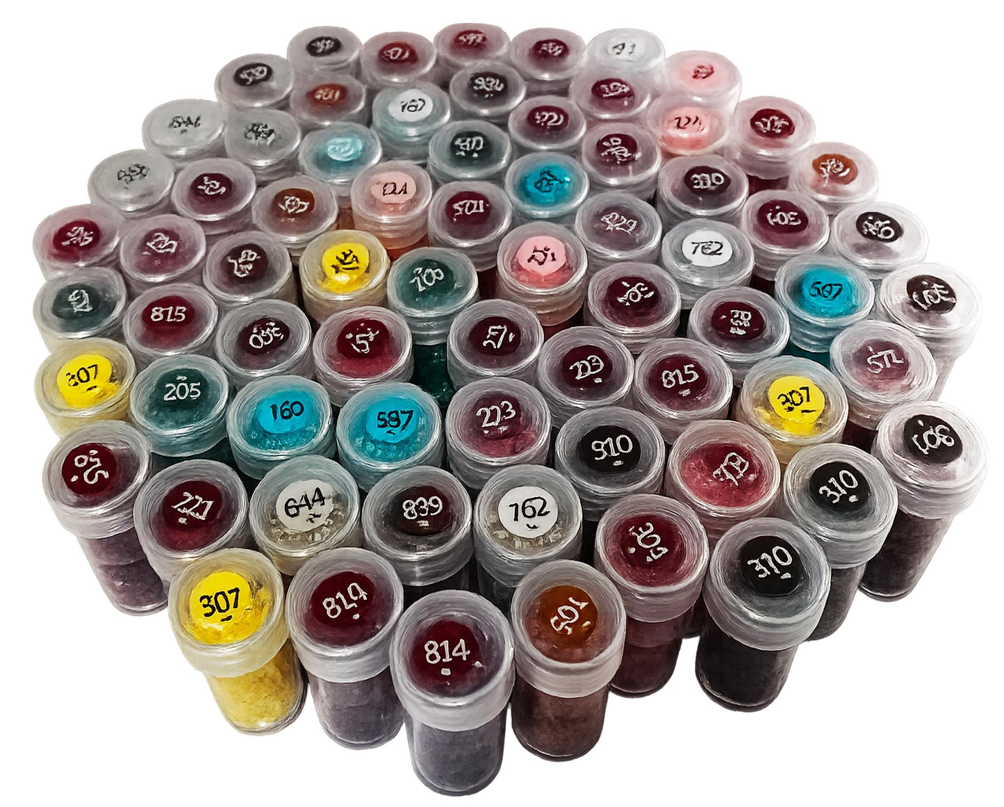 Round Diamond Painting Drills – Choose Your DMC Color, Replacement Drill Refill in Screw Top Jar, 20 Colors