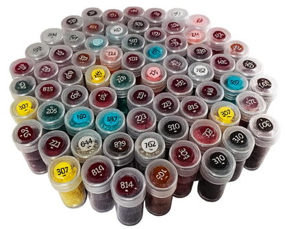 Round Diamond Painting Drills – Choose Your DMC Color, Replacement Drill Refill in Screw Top Jar, 20 Colors